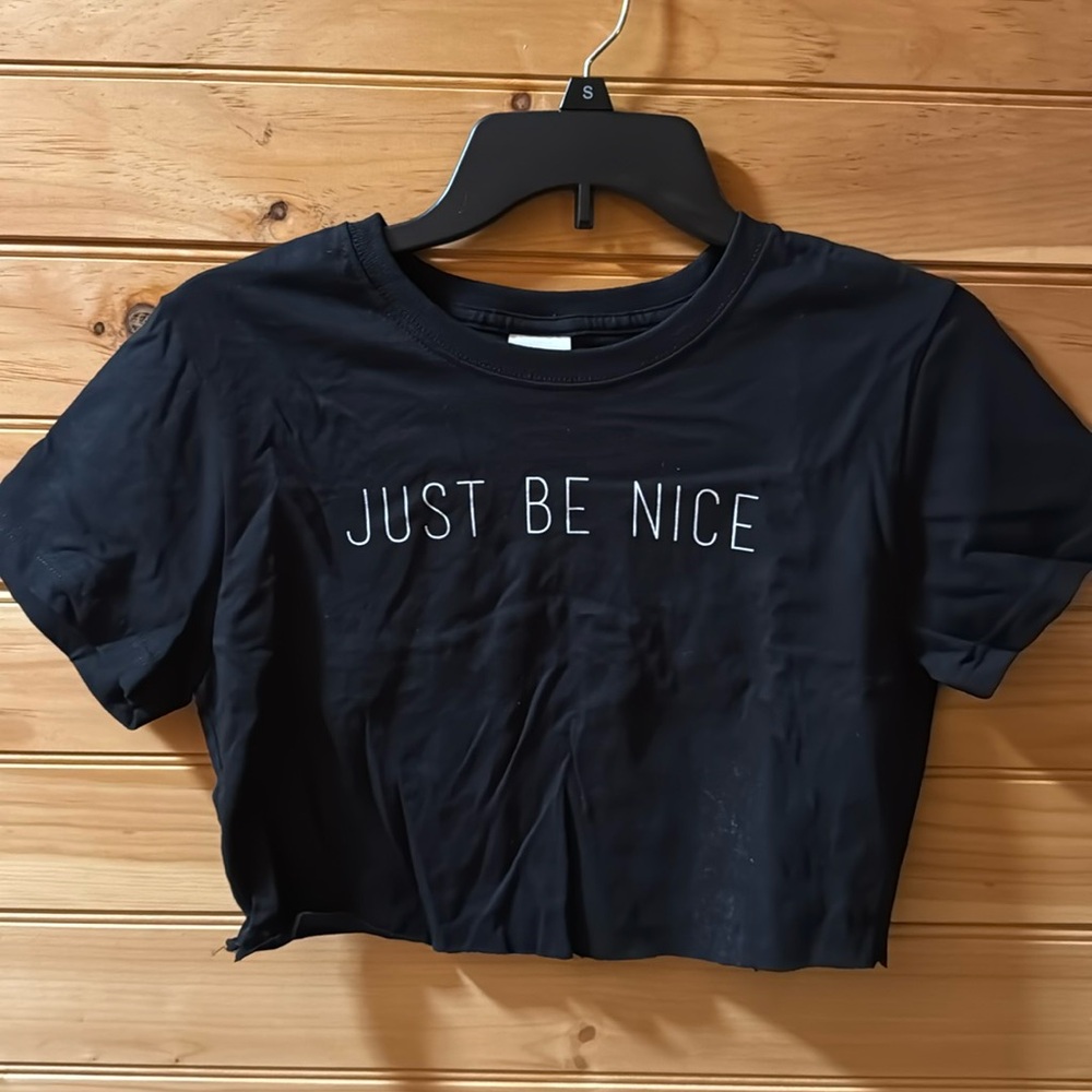 Just Be Nice Cropped T-Shirt